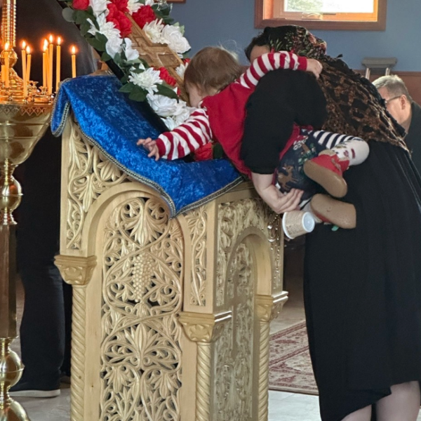 A child during a church ceremony